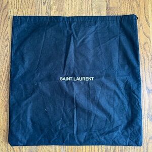 Saint Laurent Black Fabric dust Bag 20x20 drawstring